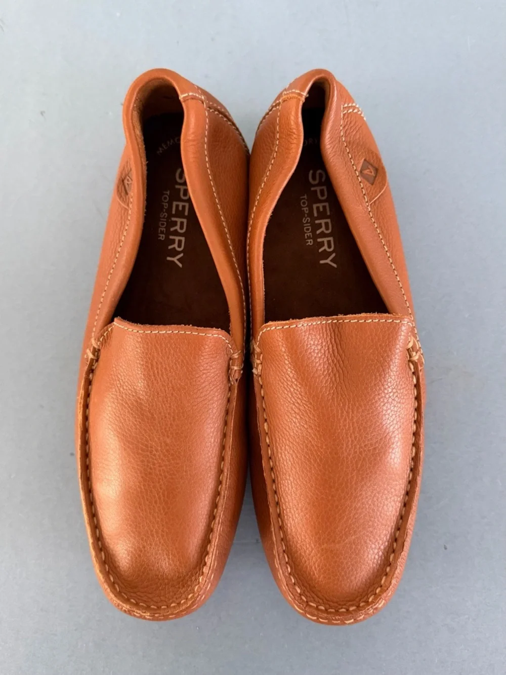 Sperry Top Sider Wave Venetian Driver Loafer Medium Beige Leather Boat Shoes